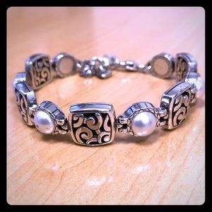 Brighton Scroll & Pearl Bracelet
